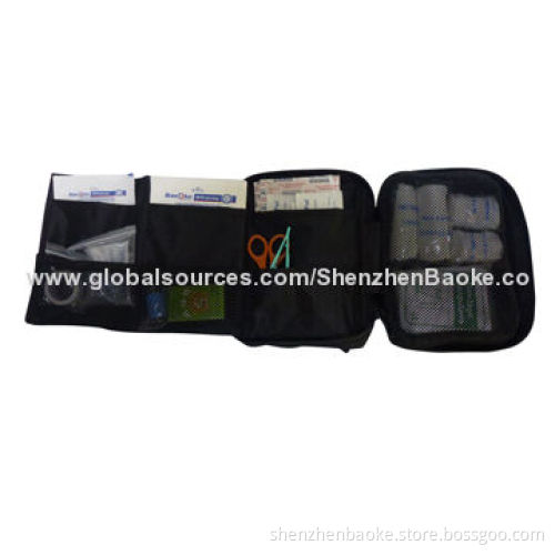 Medical First Aid Kits for Car/Vehicles, Inside with Multi Mesh Pocket